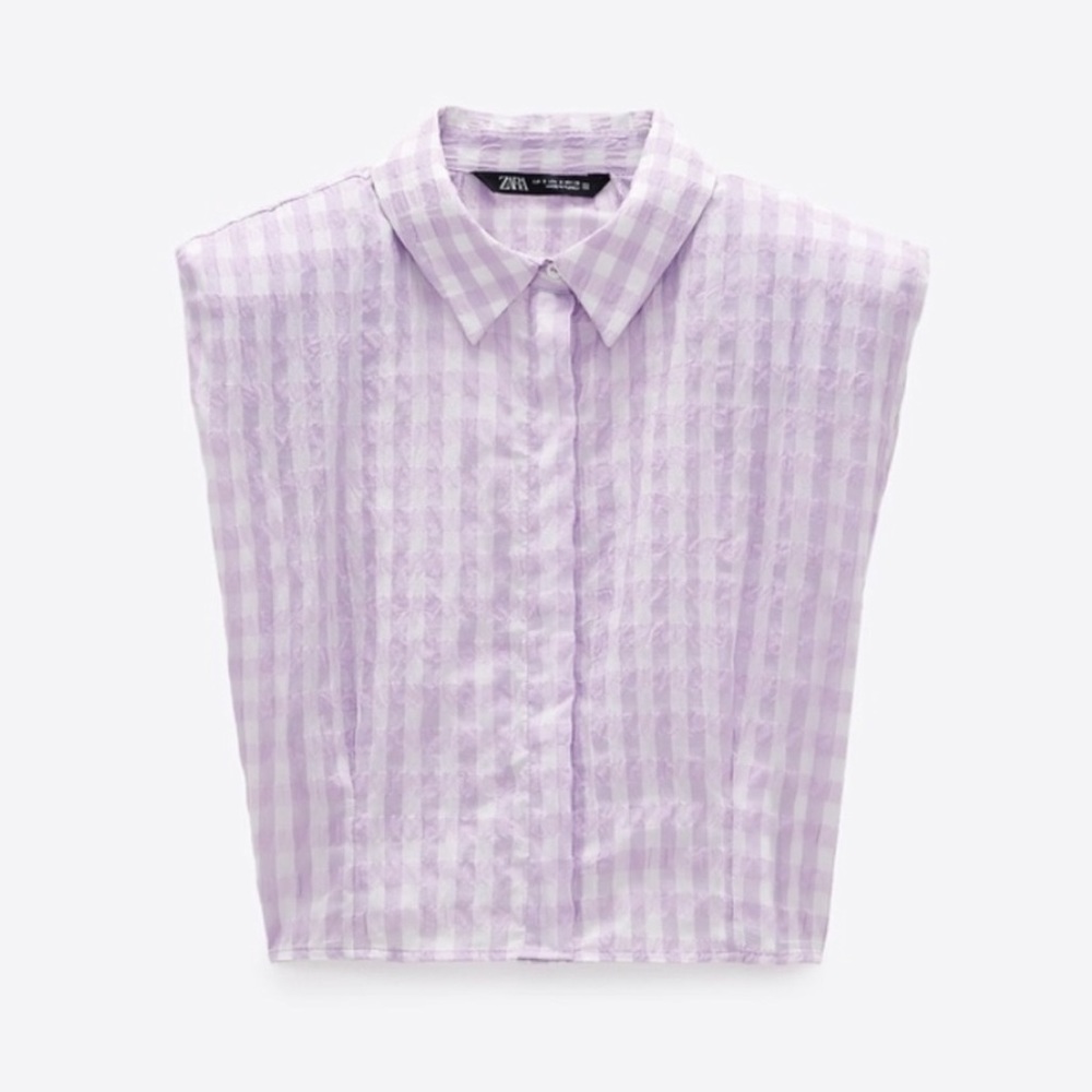 Zara Cropped Gingham Top✨